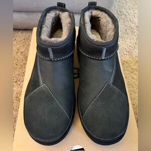 UGG CLASSIC ULTRA MINI REIMAGINED BLACK MULTI SUEDE WOMEN'S BOOTS SIZE US 10 NEW